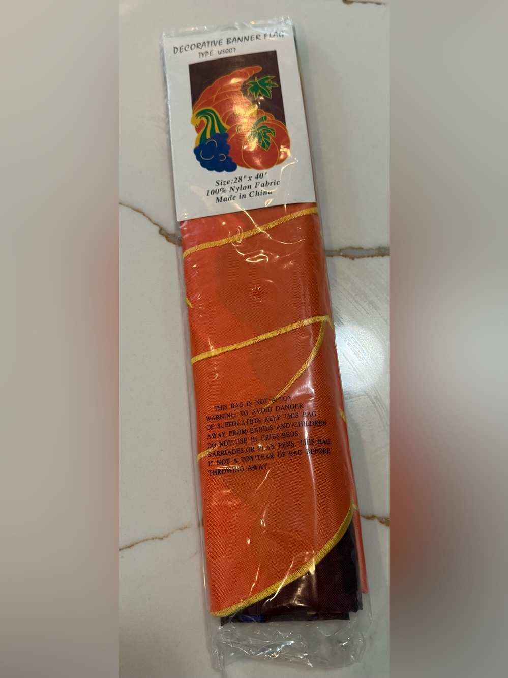 Fall Cornucopia Harvest Banner Flag - Picture 3 of 4